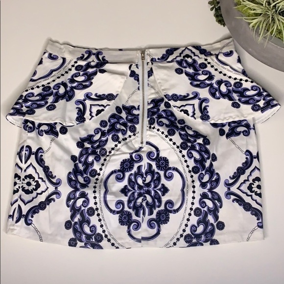 Xenia Boutique brocade Peplum Style Regal Print micro Mini skirt 12 - Picture 4 of 8